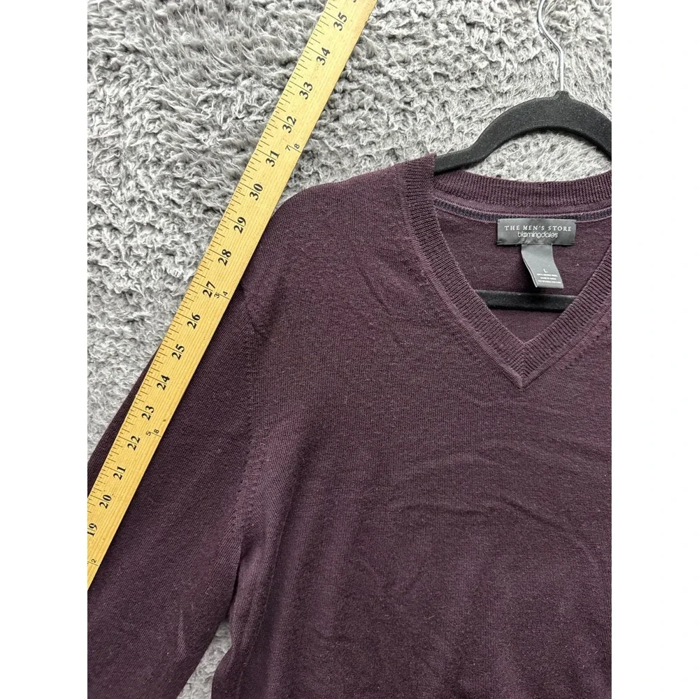 The Men's Store Bloomingdale's Merino Wool V-Neck Pullover‎ Sweater Mens Size L